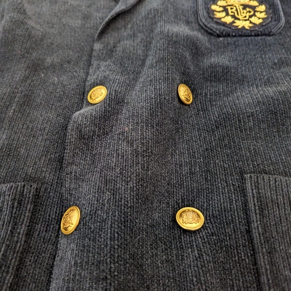 Women's Ralph Lauren black vintage chenille blazer sweater size small - Picture 3 of 10